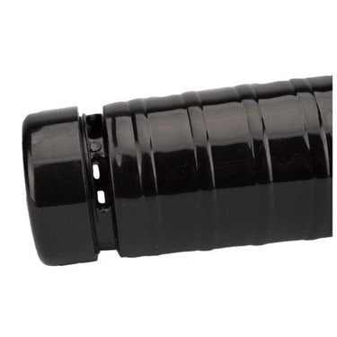 a close up of a black plastic tube